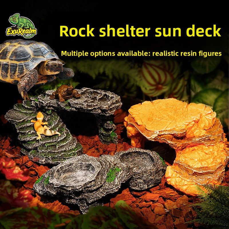 Resin Reptile Hideout – Rock B - đánh giá và giá Aquarium Marine Rock