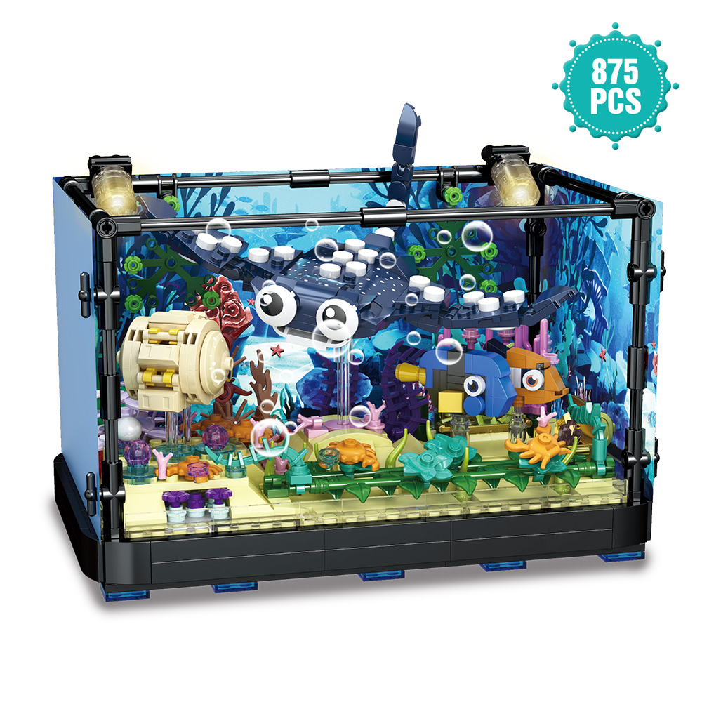Fish Tank Block Set with Light - đánh giá và giá Marine Aquarium Cube