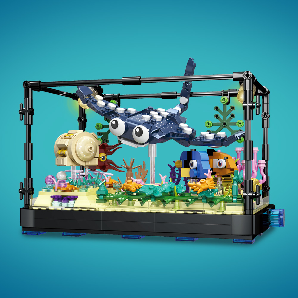 Fish Tank Block Set with Light - đánh giá và giá Marine Aquarium Cube