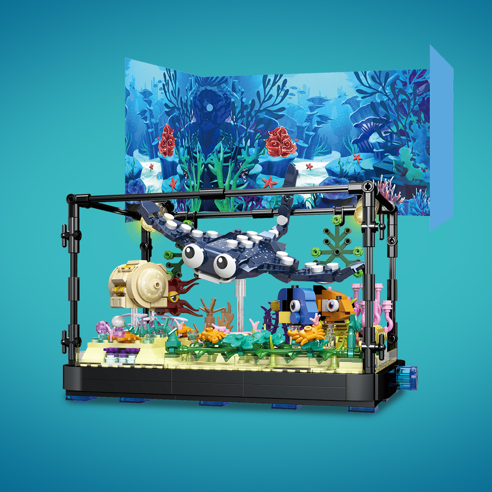 Fish Tank Block Set with Light - đánh giá và giá Marine Aquarium Cube